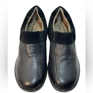 Easy Spirit Escevedo Black Leather Slip-On Shoes Women’s Size 8.5 W